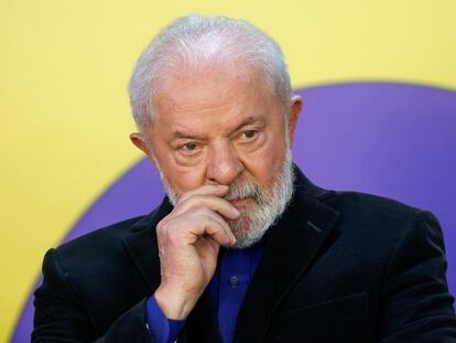 Lula da Silva, presidente de Brasil, en una ceremonia en el Palacio de Planalto, en Brasilia.