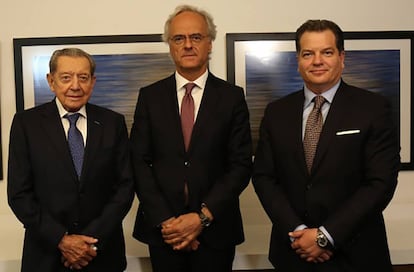 Miguel Alemán Velasco, Pedro García Guillén y Miguel Alemán Magnani