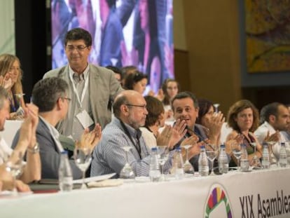 Diego Valderas en la XIX Asamblea de Izquierda Unida Andaluc&iacute;a.