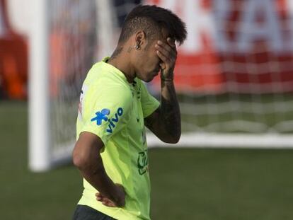 Neymar en un entrenament.