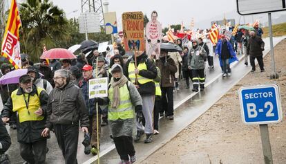 Marxa organitzada el 2013 per la Plataforma d'aturats de Sant Vicençs dels Horts.