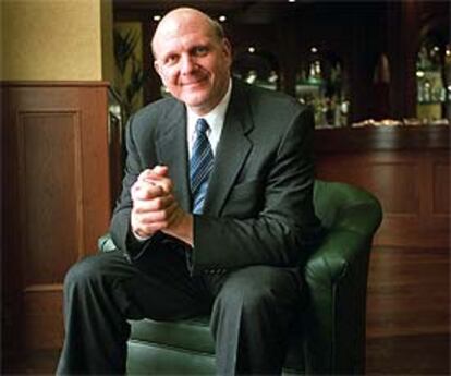 Steve Ballmer, presidente de Microsoft, durante su visita a Madrid, el pasado jueves.