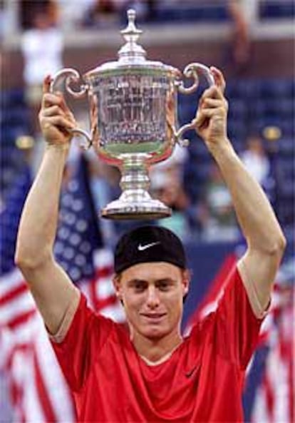 Hewitt, tras ganar el Open de EE UU.