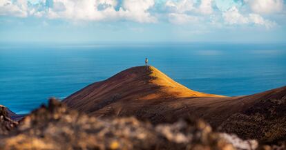 Paisaje del geoparque de Lanzarote y Archipiélago Chinijo (Canarias).