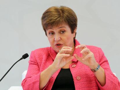 La directora gerente del FMI, Kristalina Georgieva, en octubre en Riad (Arabia Saudí).