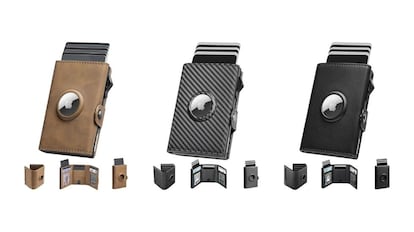 Wallets with compartment for AirTag