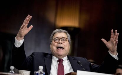 El fiscal general William Barr comparece ante el Comité de Justicia del Senado.