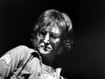 John Lennon en el Madison Square Garden de Nueva York, en 1972.