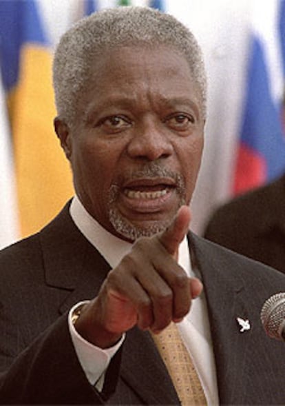 El secretario general de la ONU, Kofi Annan, en 2002.