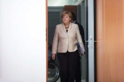 La canciller Merkel suele vestir de manera muy parecida en sus apariciones oficiales.