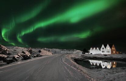 Auroras boreales en Islandia.