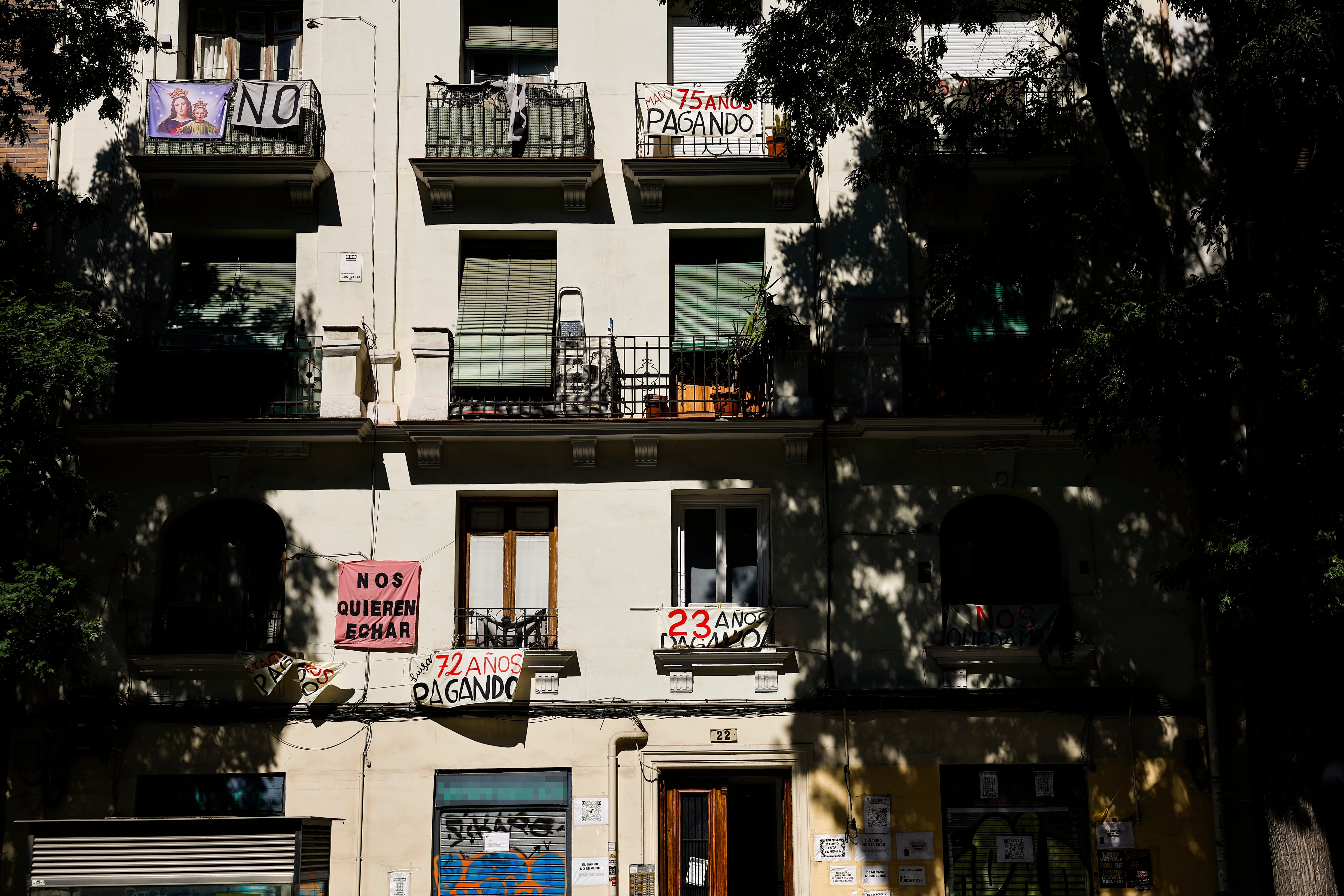 Fachada de un edificio de Madrid.