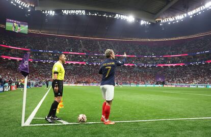 Antoine Griezmann, durante la semifinal contra Marruecos.