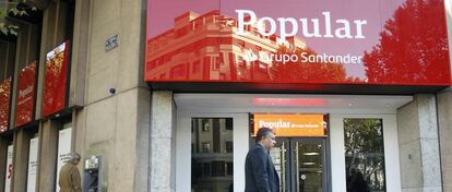 Fachada de la oficina de Banco Popular en Goya