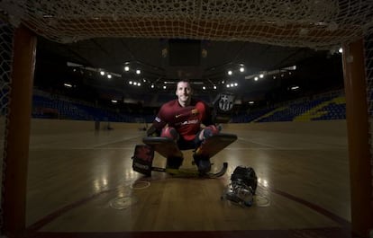 Aitor Egurrola, en el Palau Blaugrana.