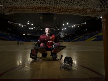 Aitor Egurrola, en el Palau Blaugrana.