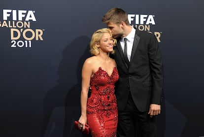 Shakira and Piqué at the Ballon d’Or gala in Zurich in 2012.