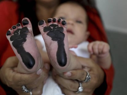 Una bebé en el hospital Erazmo Meoz de Cúcuta.