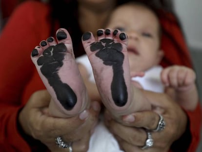 Una bebé en el hospital Erazmo Meoz de Cúcuta.