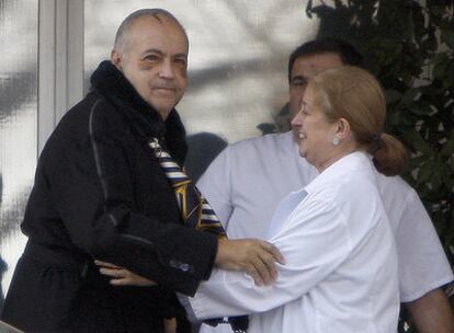 El productor y ventrílocuo José Luis Moreno, tras la agresión sufrida presuntamente a manos del albanés Astrit Bushi.