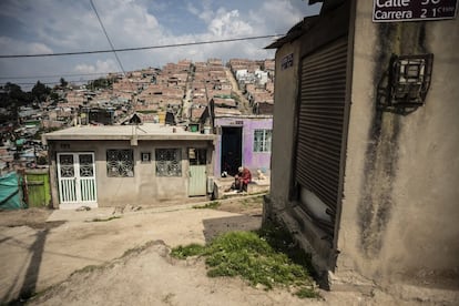 Imagen de Cazucá, barrio marginal a las afueras de Bogotá.