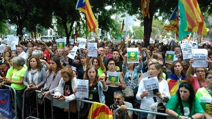 Manifestaci&oacute; a la Ciutat de la Just&iacute;cia.