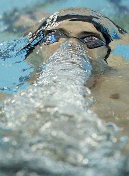 Michael Phelps, en un momento de la prueba de 400 metros estilos.