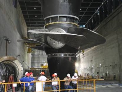 Turbina Kaplan fabricada por la empresa Argentina Impsa. 