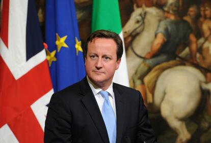 David Cameron, ayer en Roma.