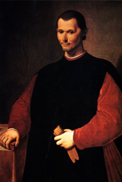 Retrato de Maquiavelo, autor de <i>El príncipe</i> y <i>Discursos sobre Livio, </i><b>de Santi di Tito.</b>
