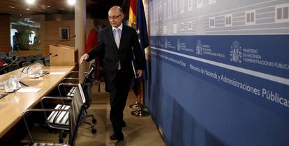 El ministro de Hacienda en funciones, Cristóbal Montoro