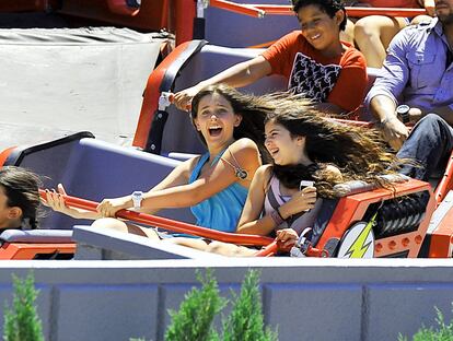 Paris Jackson, hija del fallecido rey del pop Michael Jackson, en el parque  Six Flags Magic Mountain de Valencia (California) en 2011.