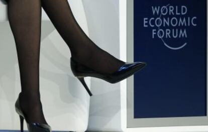 Los zapatos de Sandberg, en la última cumbre de Davos.