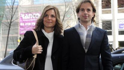 Arantxa S&aacute;nchez Vicario, con su marido Josep Santacana.