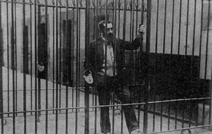 Sabino Arana, en la cárcel de Larrinaga (1902), donde gestó su libro <b><i>Evolución españolista</b></i>.
