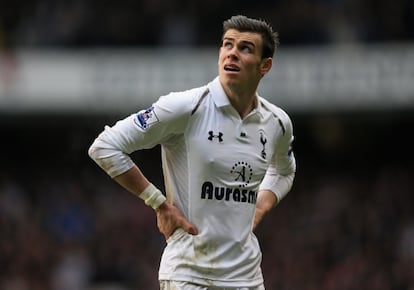Bale, durante un partido con el Tottenham.