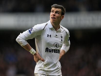 Bale, durante un partido con el Tottenham.