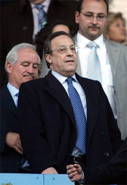 Florentino Pérez, tras la derrota de ayer, en Getafe.