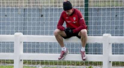 Fernando Amorebieta, en un entrenamiento. 