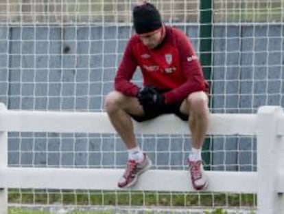 Fernando Amorebieta, en un entrenamiento. 