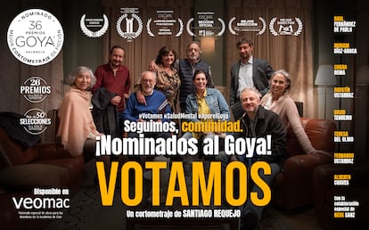 El cartel del cortometraje 'Votamos', nominado a los Premios Goya.