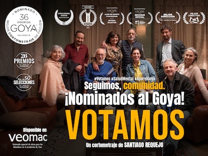 El cartel del cortometraje 'Votamos', nominado a los Premios Goya.