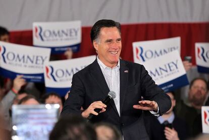 Romney en un mitin en Fargo, en Dakota del Norte.