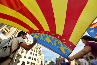 Una manifestaci&oacute; a Val&egrave;ncia el passat 9 d&#039;octubre
 