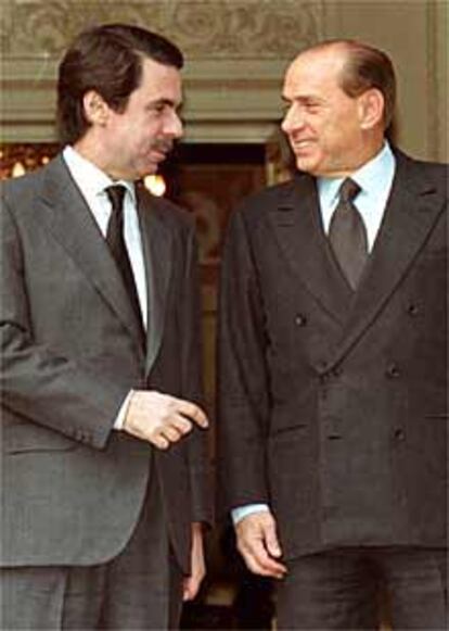 Aznar y Berlusconi, el pasado febrero en La Moncloa.