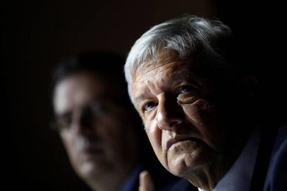 López Obrador en una conferencia de prensa este viernes.
