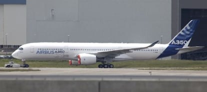 El último modelo de la división civil de EADS, el Airbus A350.