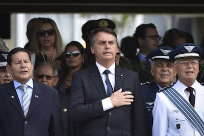 Bolsonaro en un acto militar este viernes en Brasilia.