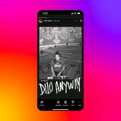 Uso de contenido de Spotify en Instagram