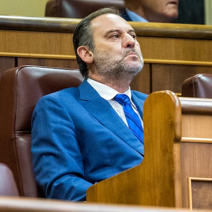 DVD 1231 (11/10/24) José Luis Ábalos Proposición no de Ley “relativa al reconocimiento de Edmundo González Urrutia como ganador de las elecciones presidenciales celebradas el pasado 28 de julio de 2024 en Venezuela”, propuesta por el Grupo Popular, que fue votada el miércoles y aprobada por 177 votos a favor, 164 en contra y 1 abstención .© Claudio Álvarez